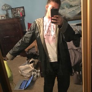 Oversized Black Rain Coat